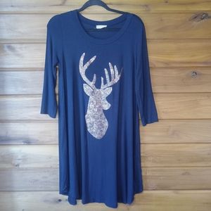 Altar'd State Size Small Sequin Reindeer Bling Dress. Excellent condition!